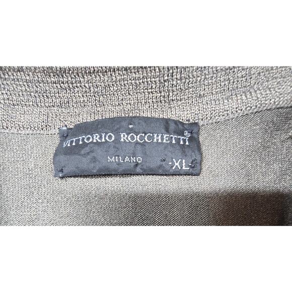 Vittorio Rocchetti Mens Polo Shirt Breathable Mesh Made in USA Brown XL - Picture 5 of 7